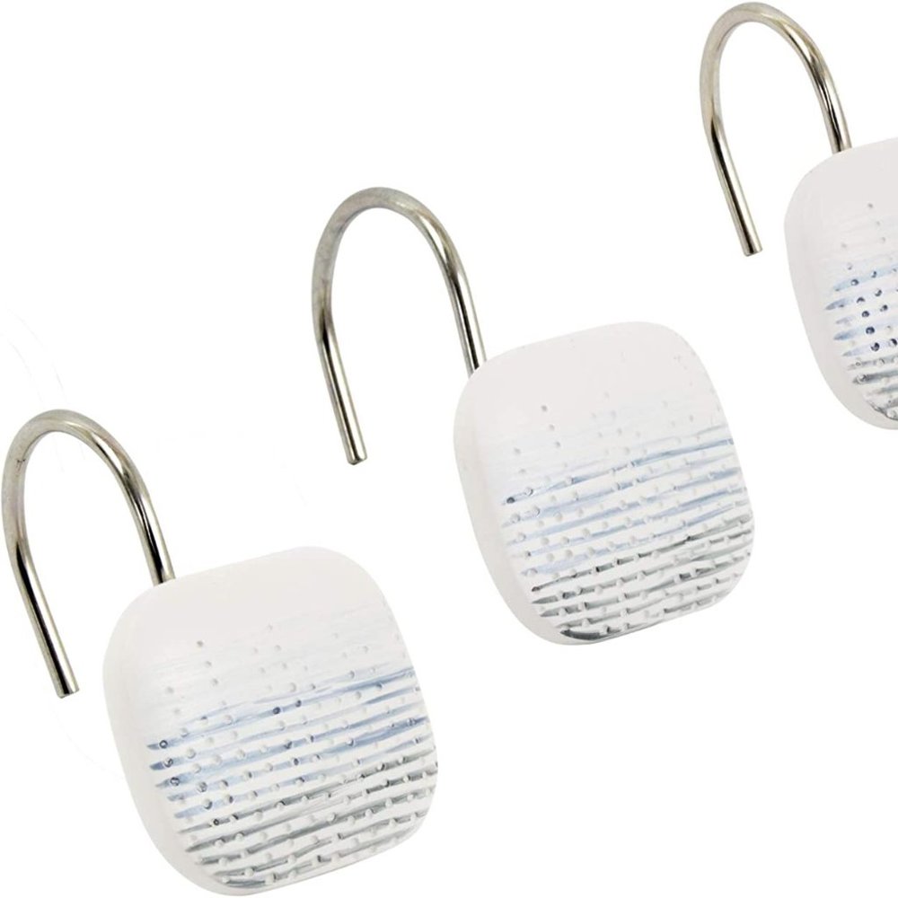 Croscill Nomad Shower Curtain Hooks, Blue